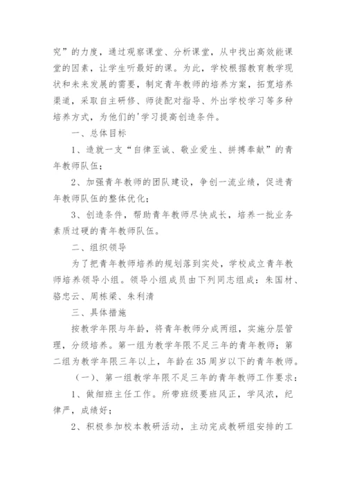 青年教师培养计划.docx