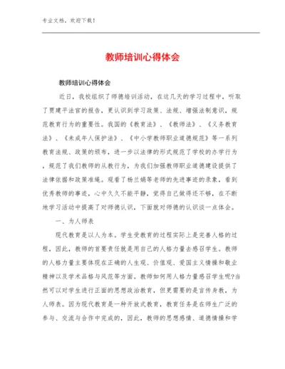 2023教师培训心得体会例文27篇.docx