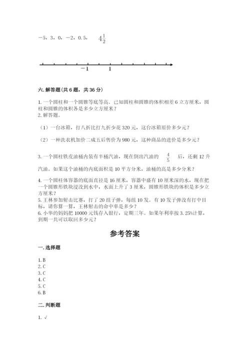兴仁县六年级下册数学期末测试卷（易错题）.docx