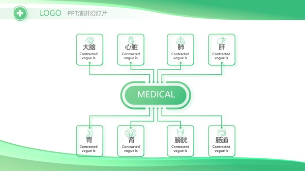 绿色大气医疗公司宣传工作总结汇报动态PPT