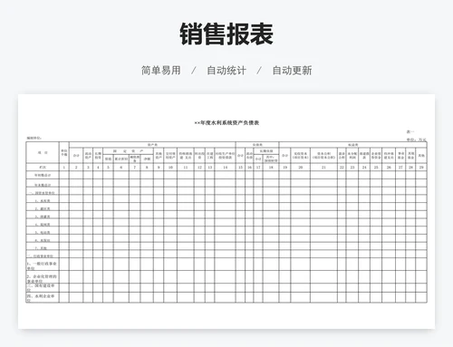 销售报表