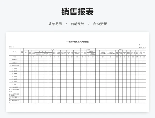 销售报表