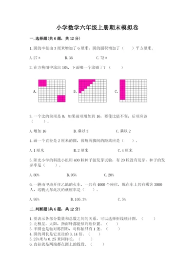 小学数学六年级上册期末模拟卷附答案【黄金题型】.docx