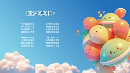 蓝色卡通风儿童节活动策划PPT模板
