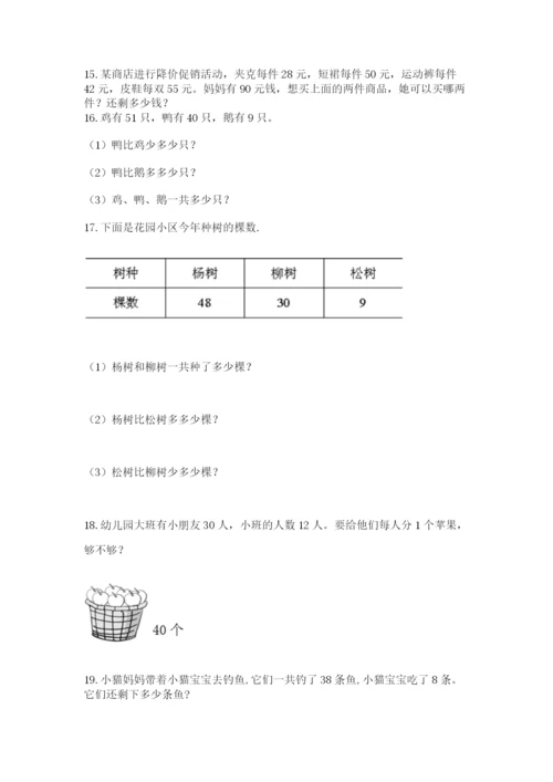 二年级上册数学解决问题50道及完整答案(典优).docx