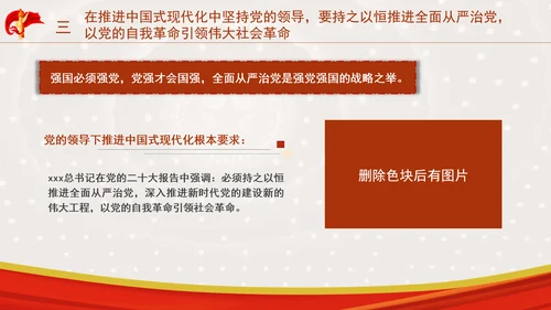 推进中国式现代化必须坚持中国共产党领导专题党课PPT