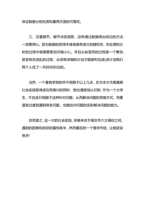 毛概社会实践个人心得.docx