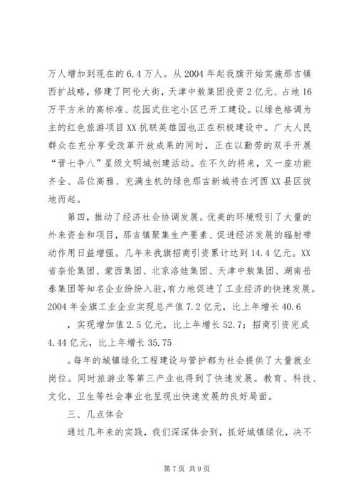 城镇绿化工作现场会经验汇报材料 (2).docx