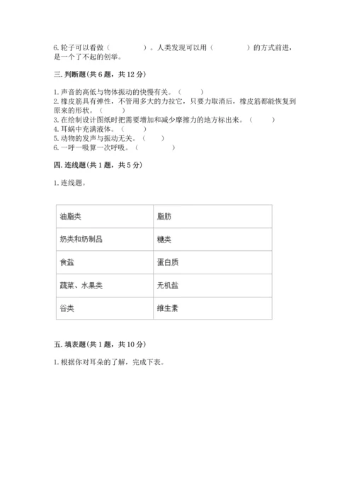 教科版科学四年级上册期末测试卷精品（网校专用）.docx