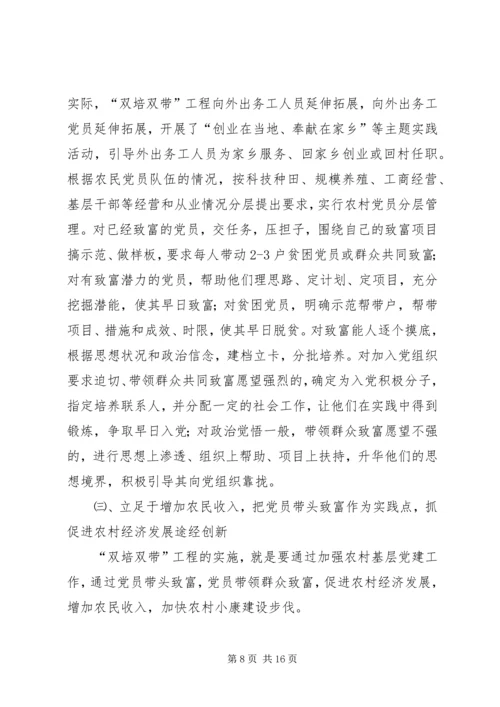 实施双培双带工程加强基层党建工作调研报告.docx