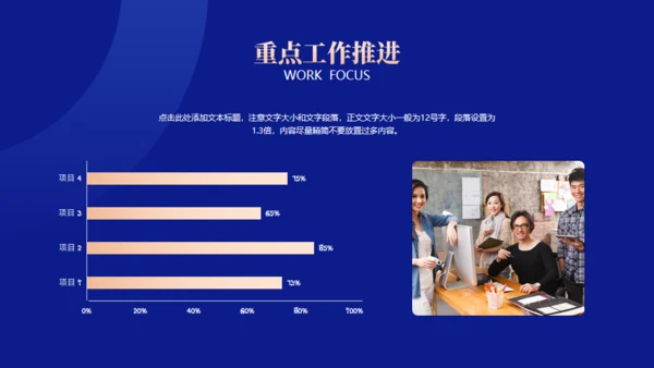 蓝金商务风工作汇报