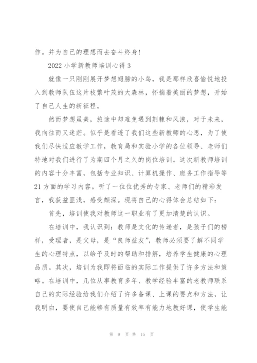 2022小学新教师培训心得.docx