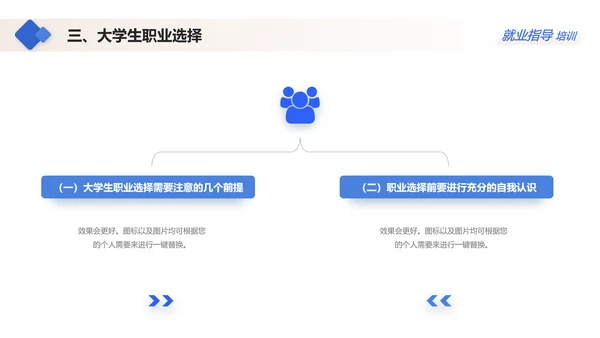 蓝色大学生就业指导指南通用PPT模板