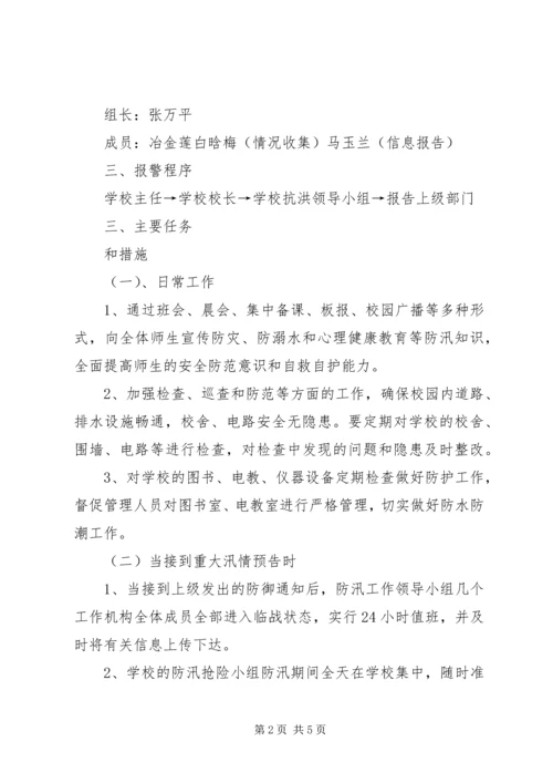 马蹄镇中小学XX年防汛工作应急预案 (5).docx