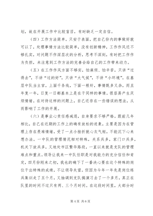 作风纪律教育整顿剖析材料 (4).docx