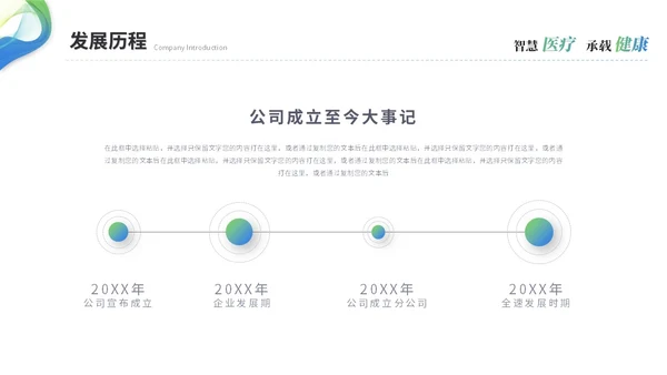 简约渐变智慧医疗医学医药公司介绍企业介绍ppt模板