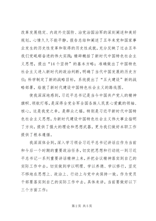 学习宣传贯彻党的十九大精神心得体会 (5).docx