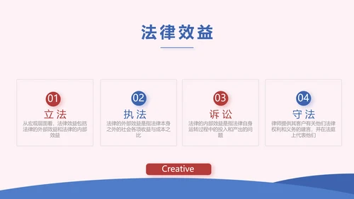 蓝色创意法律宣传知识动态PPT模板