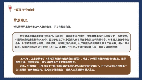 全国爱耳日保护听力耳聋讲座通用PPT模板