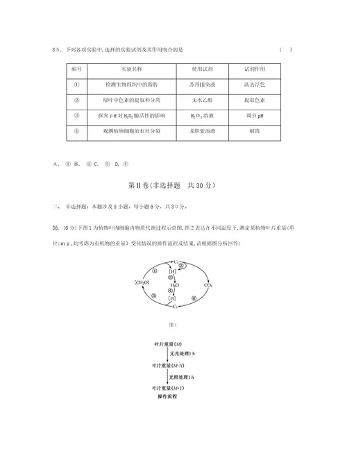 2023年无锡生物学业水平测试模拟试卷