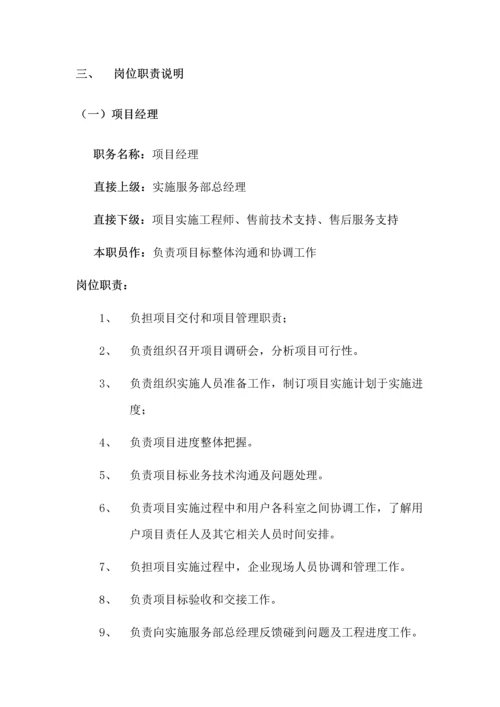 软件实施服务部岗位职能职责及考核统一标准.docx