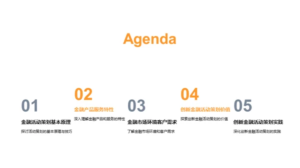 金融活动策划新视角