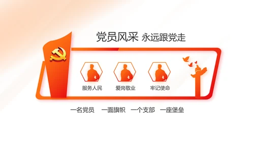 红色简约大气党建党政党课治国理政动态PPT