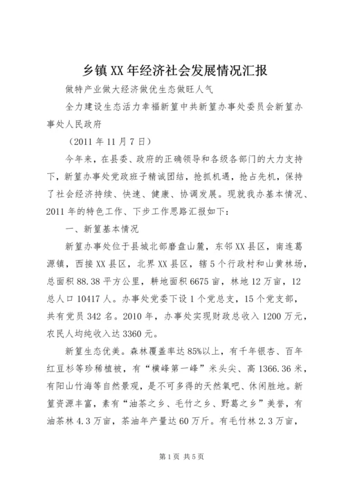 乡镇某年经济社会发展情况汇报.docx