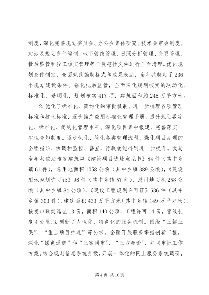 市规划局工作总结报告.docx