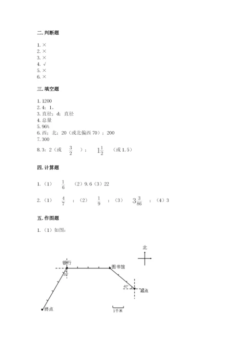 小学六年级数学上册期末考试卷完美版.docx