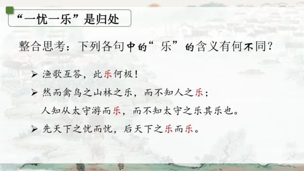统编版语文九年级上册《岳阳楼记》《醉翁亭记》整合复习课件