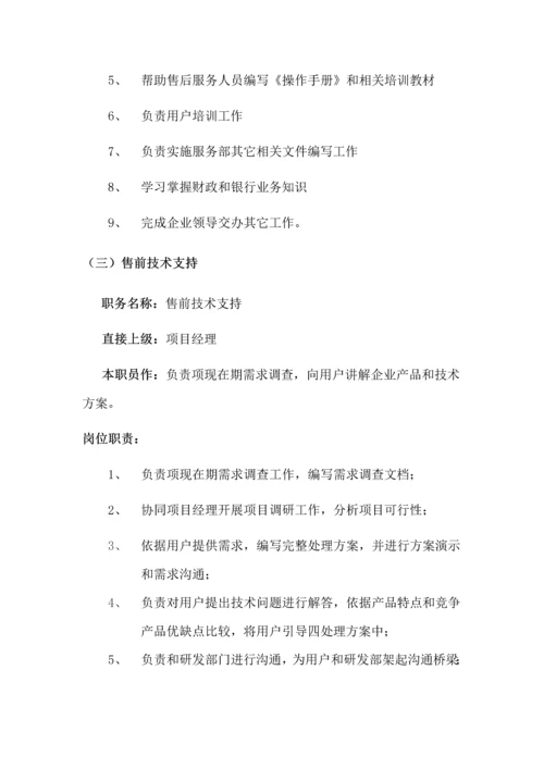 软件实施服务部岗位职能职责及考核统一标准.docx