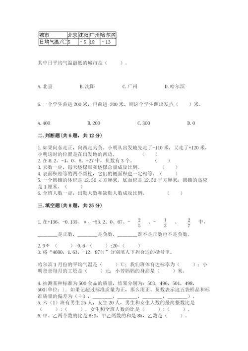 杂多县六年级下册数学期末测试卷标准卷.docx