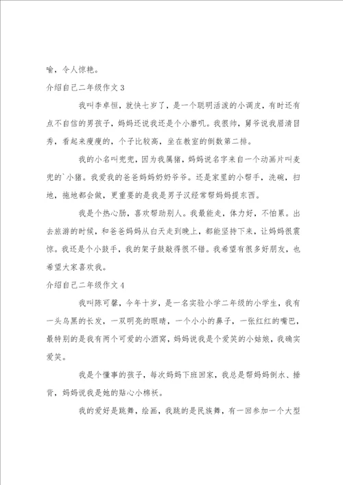 介绍自己二年级作文