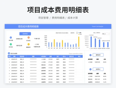 项目成本费用明细表