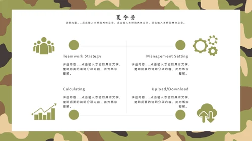 组织儿童夏令营活动通用PPT模板