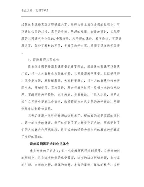 青年教师暑期培训心得体会范文19篇合辑.docx