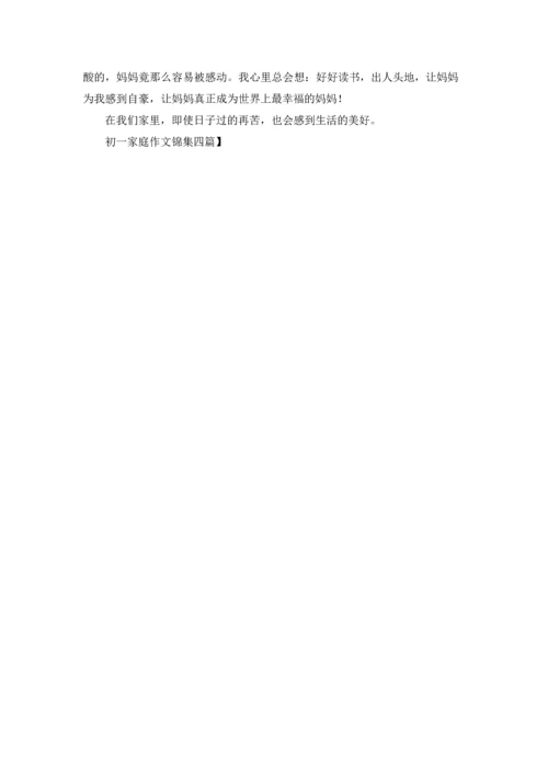 初一家庭作文锦集四篇.docx