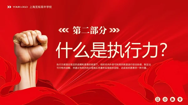 红色大气中层干部培训之执行力培训课件PPT