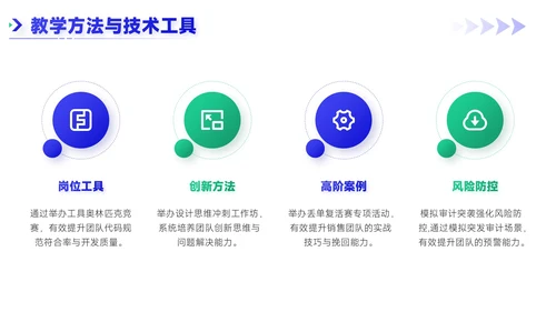 蓝绿双色简约风职场新人入职培训PPT模板