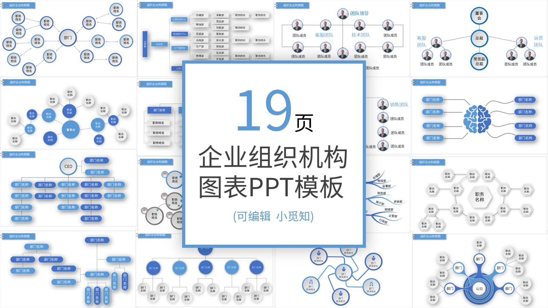 公司企业组织架构图PPT模板宣传PPT动态PPT组织架构图表
