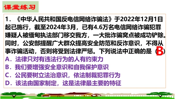 【新课标】10.2  我们与法律同行课件【2024春新教材】（25张ppt）