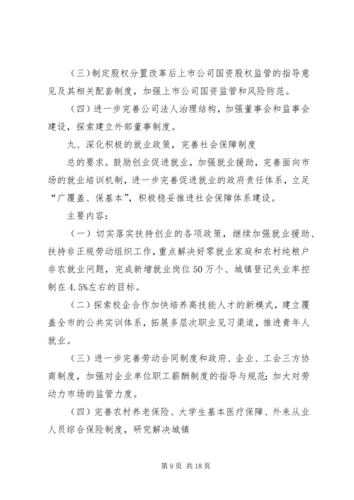 市政府重点工作安排计划.docx