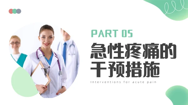 浅绿色简约围手术期疼痛管理ppt模板