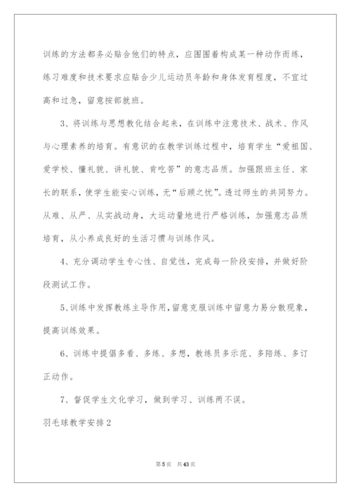 2022羽毛球教学计划.docx