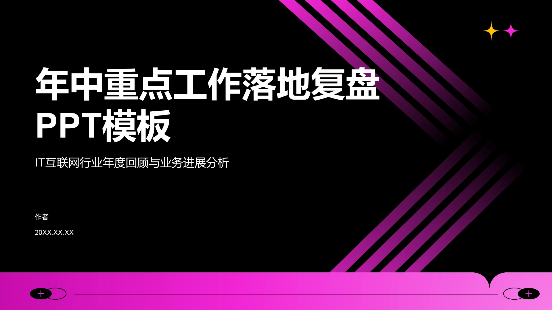 年中重点工作落地复盘PPT模板