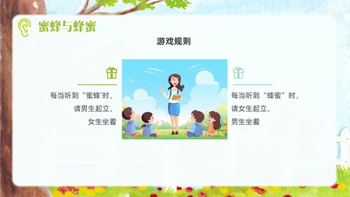 小清新插画风学会倾听收获颇丰幼儿园小学主题班会PPT课件