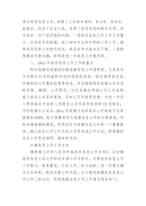 乡镇政务公开工作总结.docx