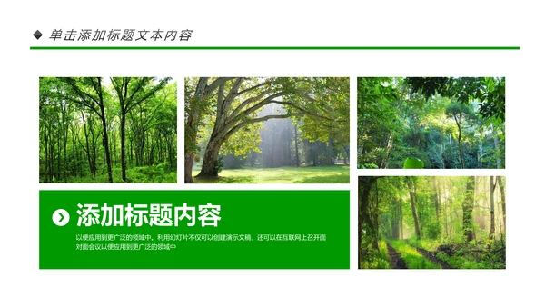 绿色环保世界湿地森林日动态PPT模板