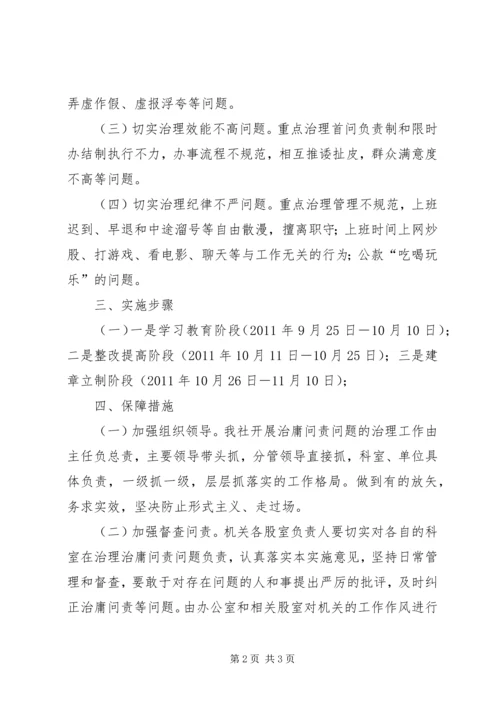 供销社治庸问责实施意见.docx